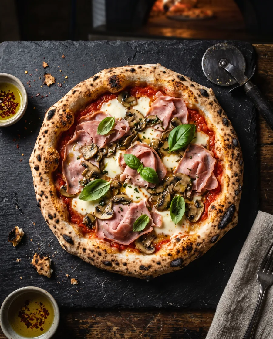 Pizza Prosciutto e Funghi